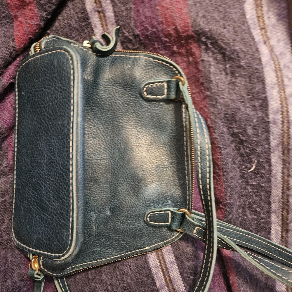 Portland Leather Blue Satchel